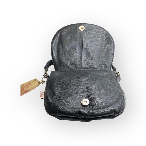 new Blush B-Lush ༄ Cavalier Leather + Fur Pouchette Clutch Handbag Bag ༄ Black - Picture 5 of 16